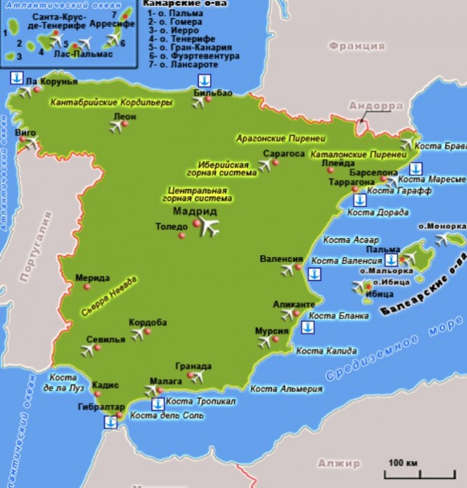 Karta-Ispanii-s-kurortami